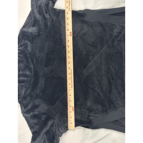 Athleta Double Cozy Karma Funnel Neck Velour Pullover Black Size S Loungewear - Picture 7 of 8